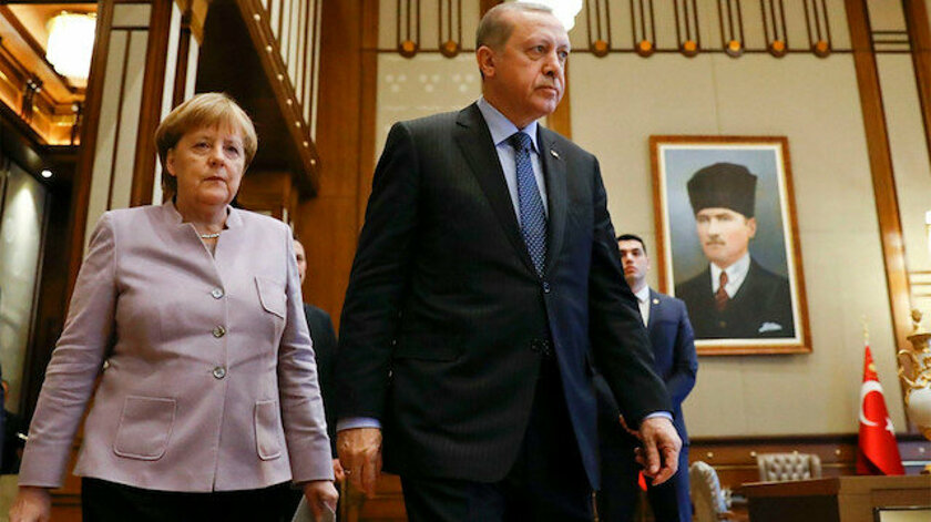 Merkel Cumhurbaşkanı Erdoğan ile görüştü
