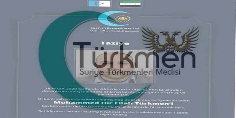 Türkmen Meclisi üyesi Afrin saldırısında can verdi
