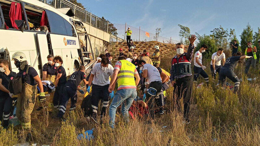 Sarıyer'de yolcu otobüsü yoldan çıktı: 5 ölü 26 yaralı