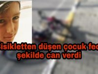 Bisikletten düşen çocuk, feci şekilde can verdi